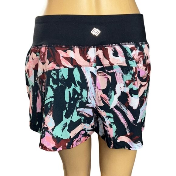 Zelos Tropical Geo Print Running Shorts Size Small Beach Fitness Active - Picture 3 of 8